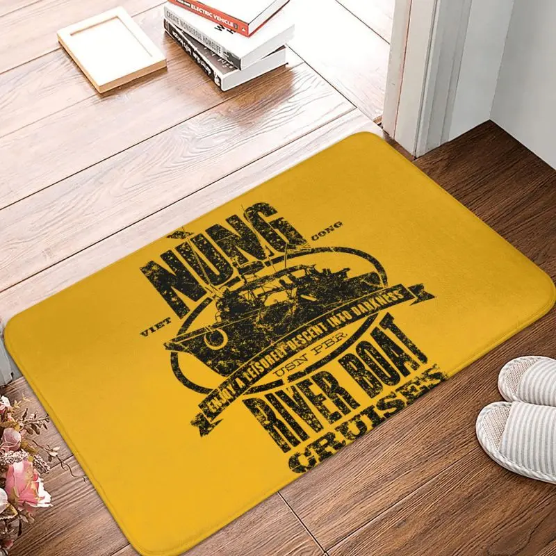 Nung River Boat Cruises Front Door Mat Anti-Slip Indoor Absorbent Vietnam War Veteran Doormat Floor Bath Entrance Rug Carpet