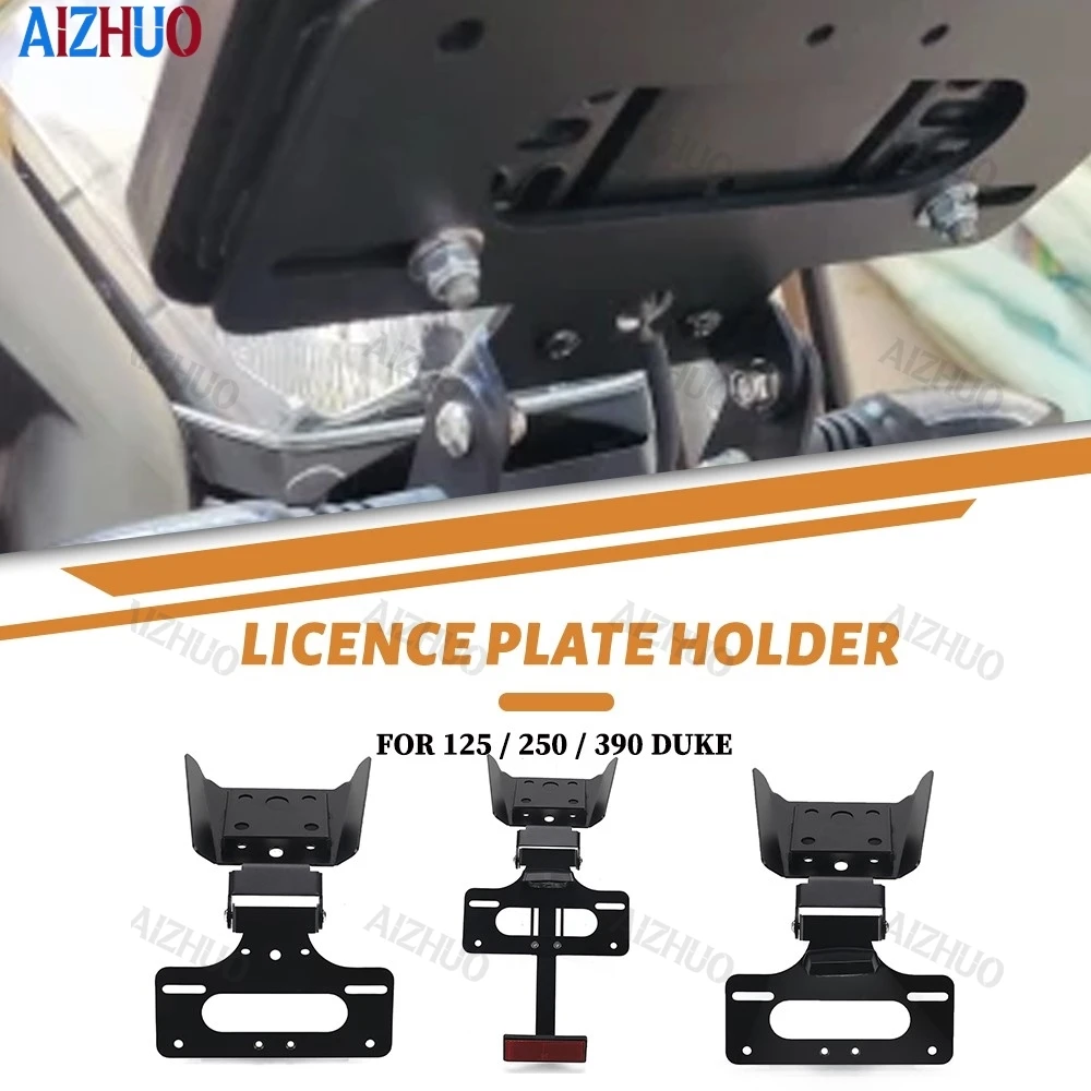 

For Duke 125 250 390 2017 - 2023 Rear License Plate Holder Bracket with LED Fender Eliminator Kit 125 200 250 390 DUKE 2017-2023