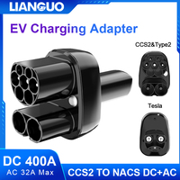 CCS2 to NACS EV Charger Adapter AC 32A DC 400A CCS2 to Tesla Car Charging 500V-1000V DC 110V-250V AC Convertor for Model Y/S/3/X