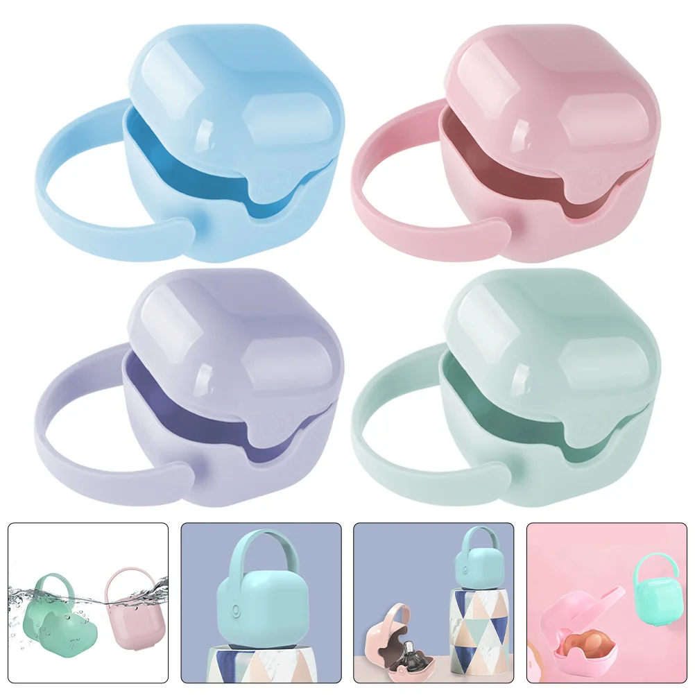 

8 шт., коробка для хранения соски, портативный держатель для детской соски, чехол для путешествий, гигиенический органайзер, прочный полипропиленовый материал