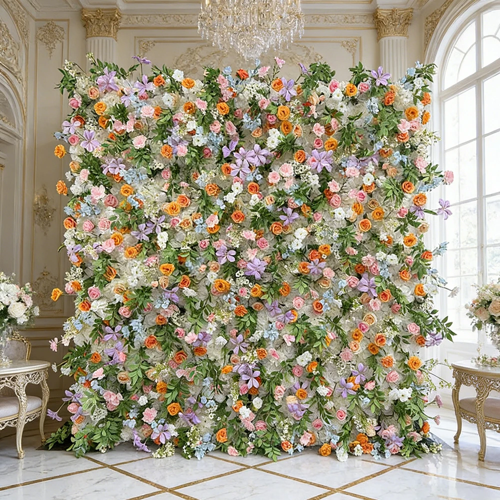 

Искусственная цветочная стена 5D, смешанные цвета, 240/200 см, для свадебного фона, декора мероприятий, банкетов в отелях