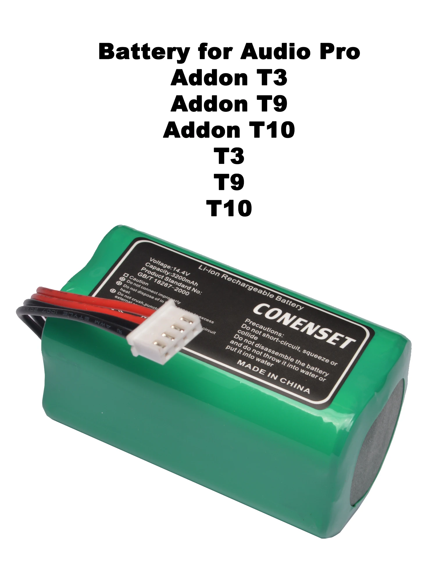 14.4V 3200mAh Replacement Speaker Battery For Audio Pro Addon T3 T9 T10 Bluetooth Speaker TF18650-2200-1S4PB