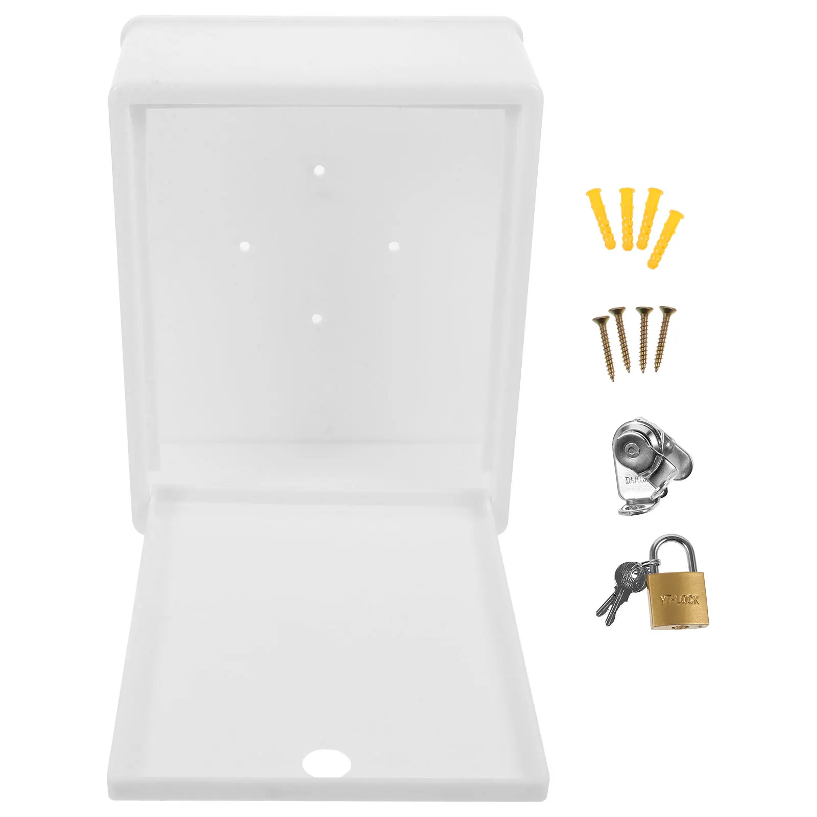 

Plastic Milk Box Outdoor Wall Mount Locking Mailbox with Small Crate Lockable Case