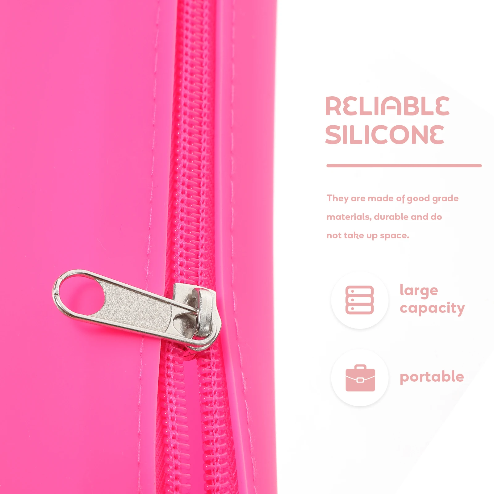 

Flexible Silicone Makeup Brush Case Travel Bag Zipper Organizer Compact Storage Holder For Beauty Tools Case