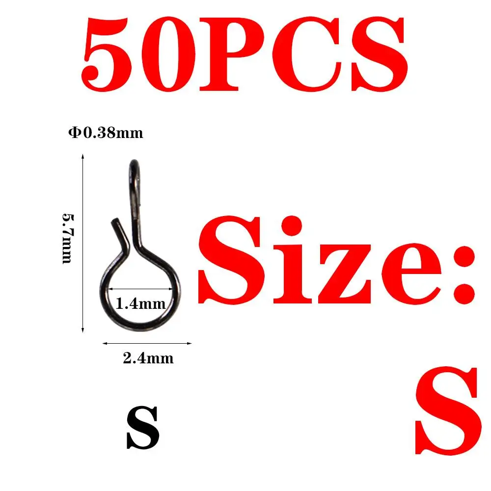 

Connect Fly Fishing Snap Stainless Steel High Carbon Steel Connect Snap for Flies Hook Quick Snap Quick Change