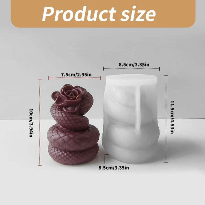 Coiled Snake Mold Silicone Molds High Temperature Resistant Ornament Mold Home Decoration Molds