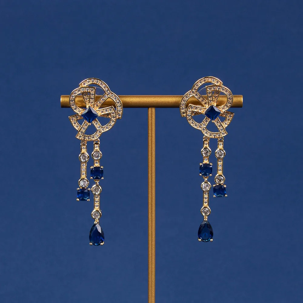 HIBRIDE Vintage Court Style Earrings Hundred with Accessories Drops Jewellery Party Dress Bridal Wedding Holiday Dinner E57