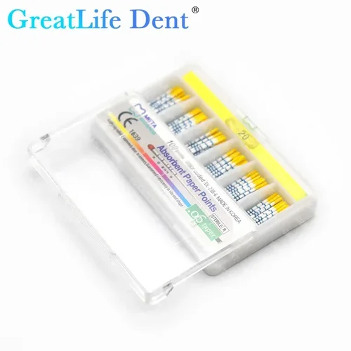 Imagen 2 del producto Caja de 10 puntos de papel absorbentes dentales 02 04 06, guía de odontología, cono de puntas de papel para marcar materiales dentales