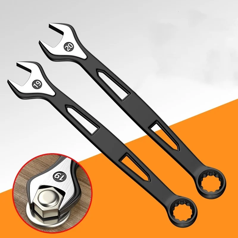 1Pcs Durable Ratchet Wrench 6-32mm Plum Blossoms Open Combination Wrench Two-Way Double Fast Ratchet Wrench Auto Repair Tools