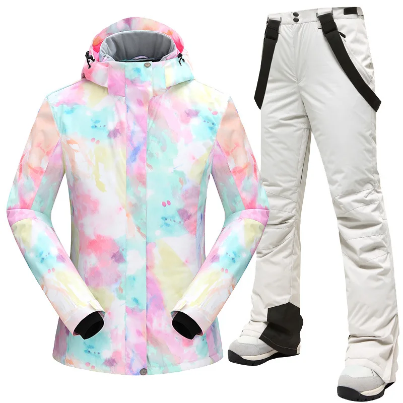 MUTUSNOW 2025 Nieuwe vrouwen Warm Waterdicht Skipak Ademend Snowboard Hoodie Jas En Broek Outdoor Sport Skipak