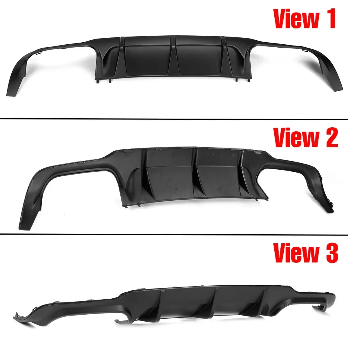 Car Rear Bumper Protector For Mercedes For Benz C Class W204 C204 Sedan C63 Coupe 2012-2015 Rear Chassis Spoiler Guard Body Kit