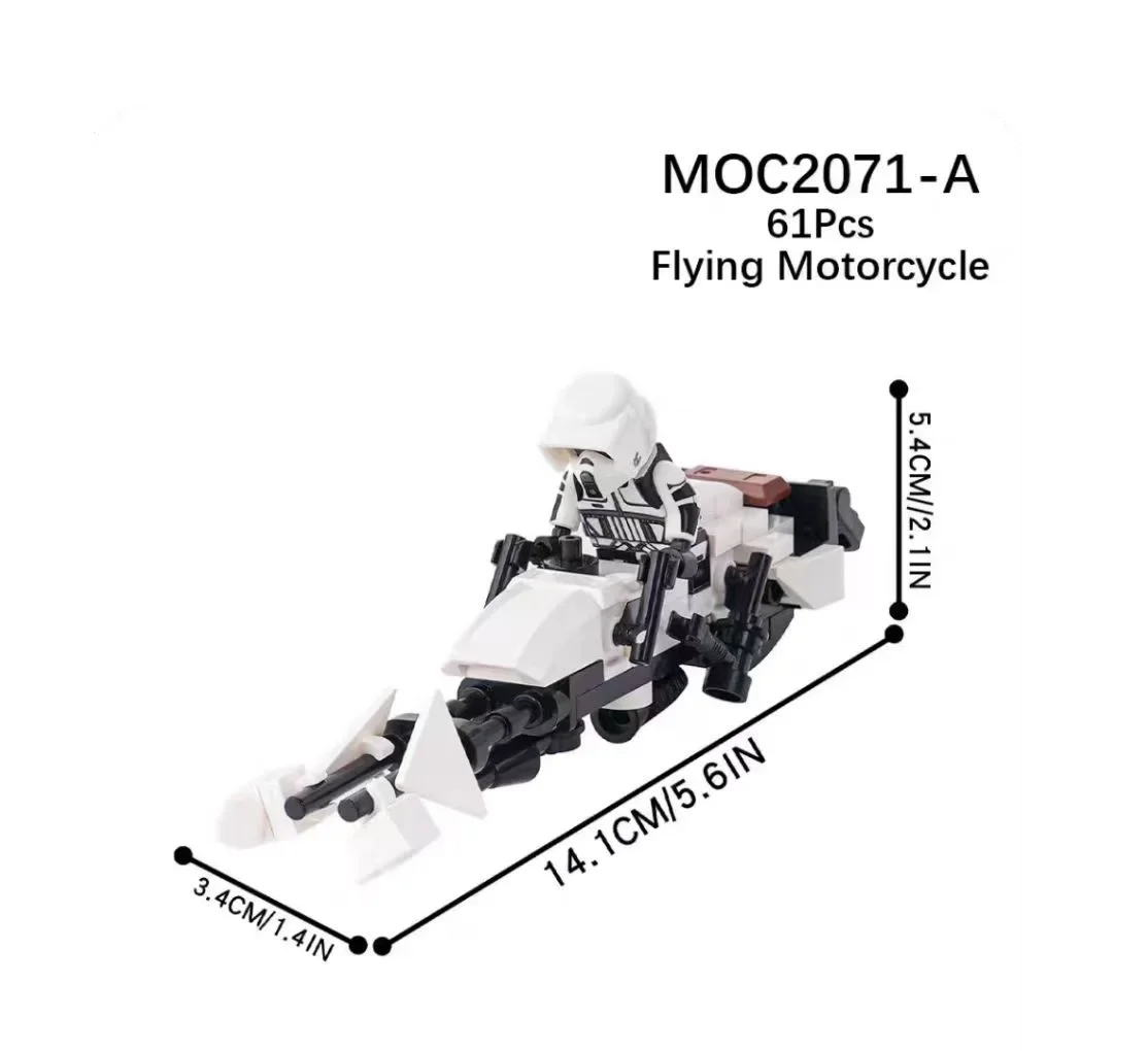 Novo espaço hegemônia filme cena tanque droid bloco de construção modelo diy montagem brinquedo crianças presente aniversário MOC-75015 MOC-7748