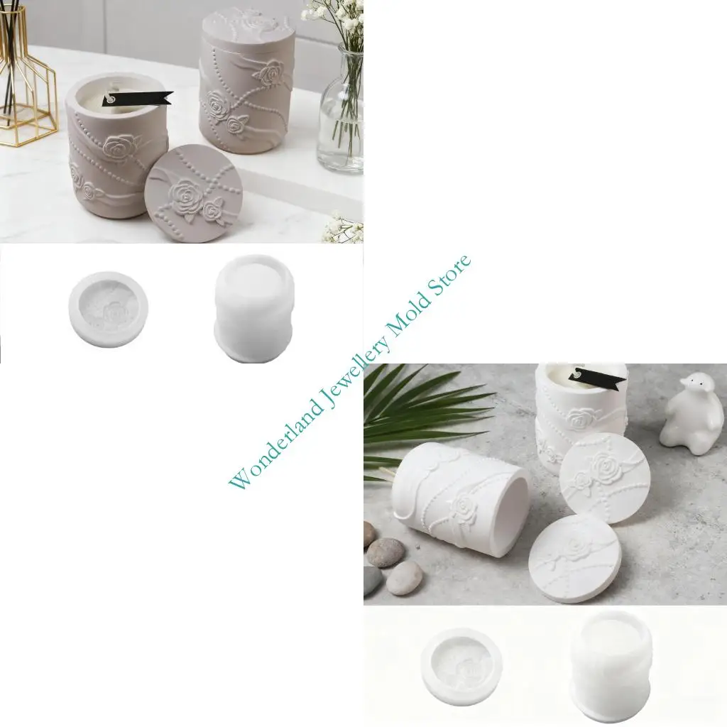 

H7EB Creative Silicone Mold for Storage Jars As Thoughtful Gift Holder Mould