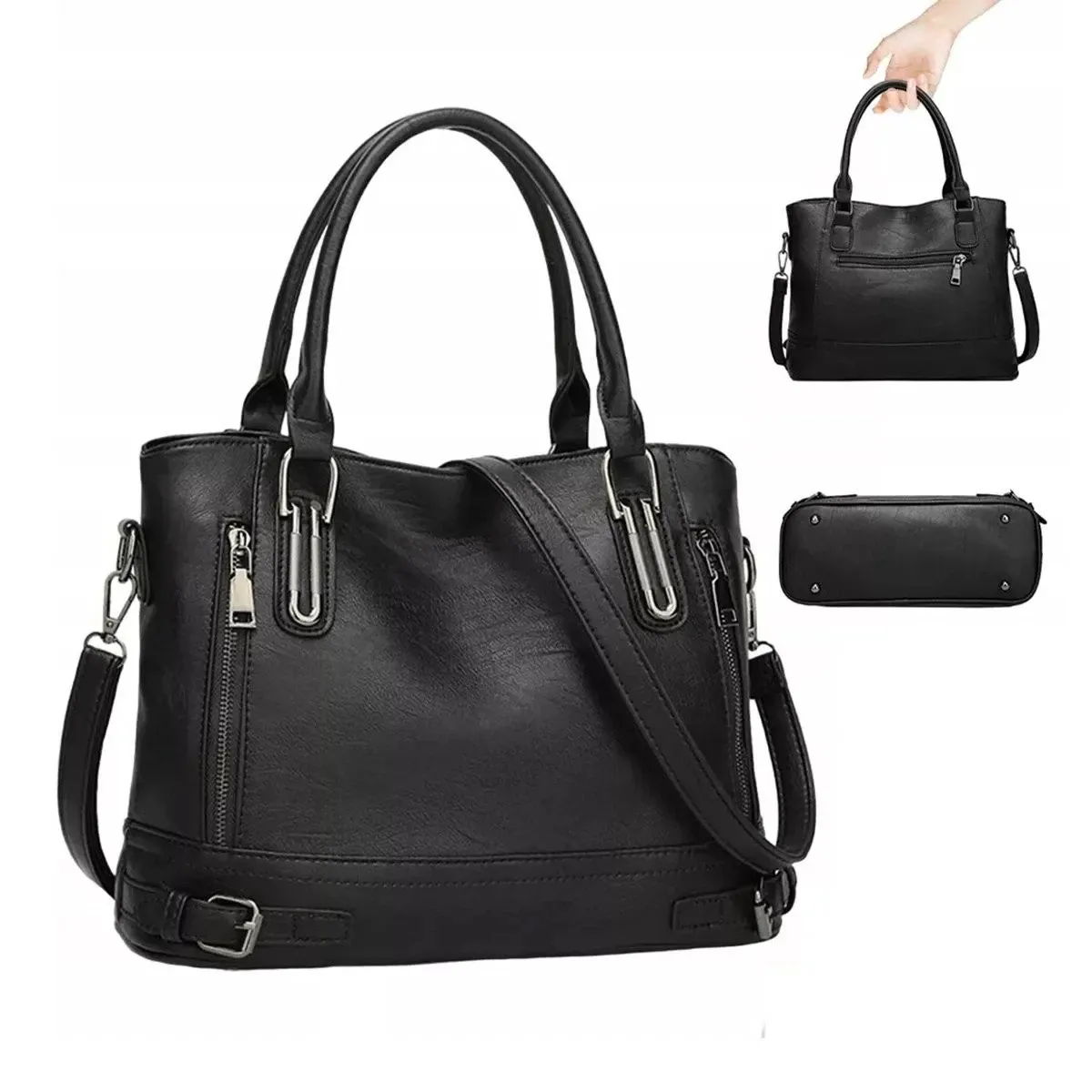 PU-Leder Damen Schulter-Umhängetasche Vintage Damen Messenger-Handtaschen