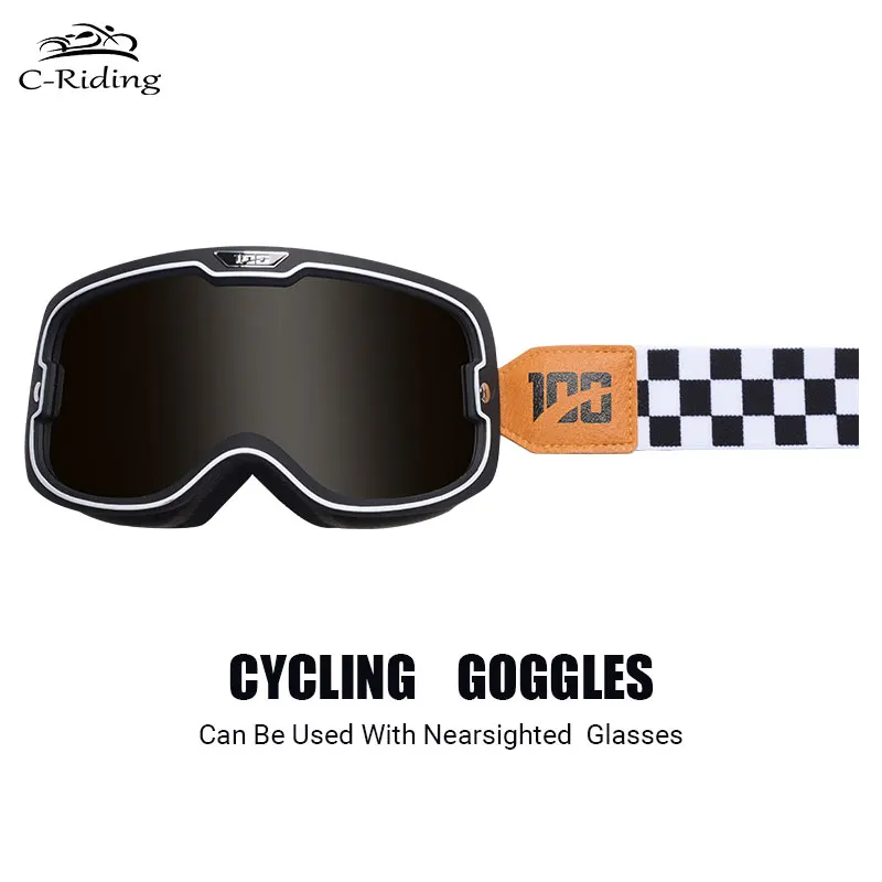 Gafas de moto para hombre y mujer, lentes Vintage para casco de motorista, para exteriores