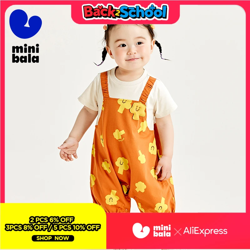 

Костюм для ползания с оборкой, подтяжки для детей в стиле унисекс, костюм для ползания из двух частей, Новинка лета 2024