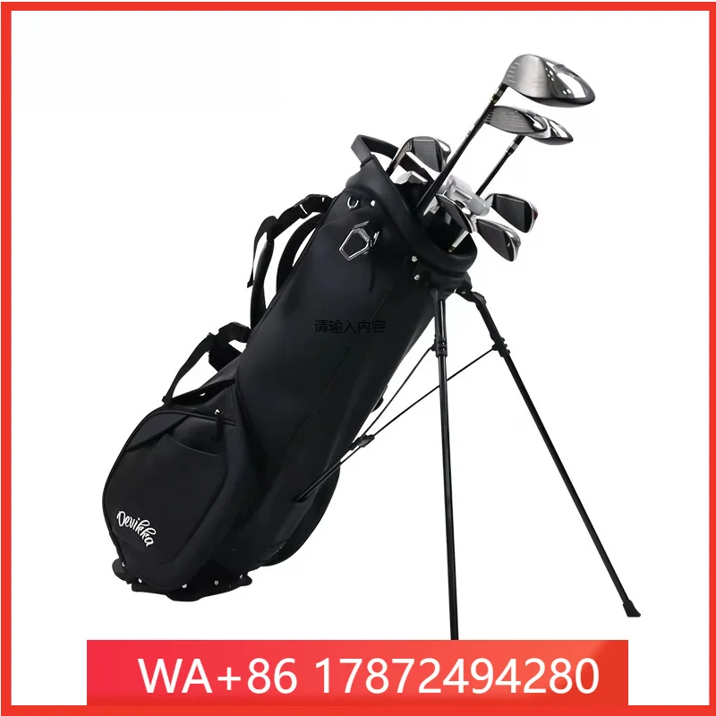 Luxury Black Leather Golf Bags High Quality Golf Bags with Holders