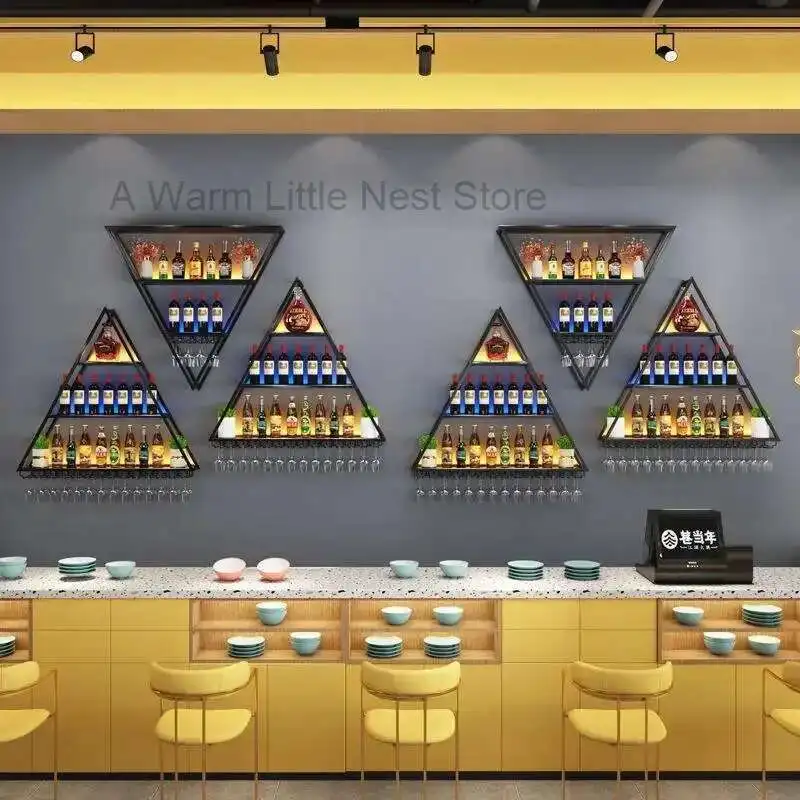 แบบพกพาจอแสดงผลไวน์ตู้วิสกี้หรูหราเก็บภายนอกบุฟเฟ่ต์ไวน์ตู้โบราณชนบทโมเดิร์นโลหะ Estante เฟอร์นิเจอร์