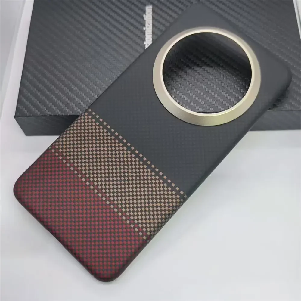 Genuine Aramid Carbon Fiber Case For Huawei Mate 70 Pro RS Mate70 Matte Magnetic Wireless Thin Metal Ring Armor Hard Cover