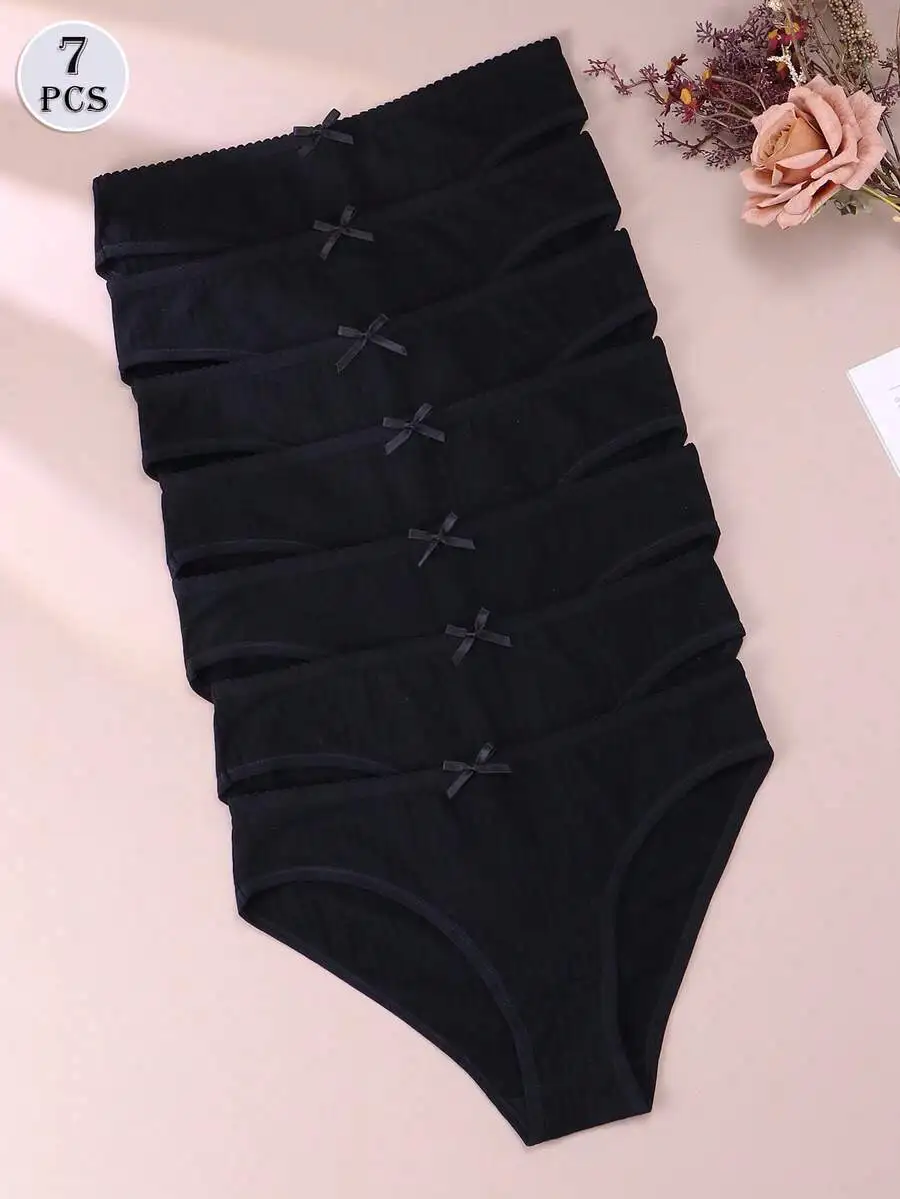 

7 Pcs Women Cotton Briefs Comfortable Breathable Underwear Set