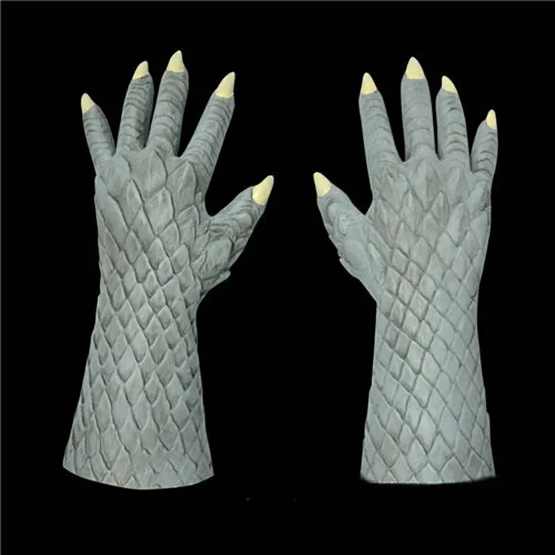 Latex Diablo Mask Game Boss King Of Lies Belial Berry Demon Mask Headgear Halloween Gloves@0Z*