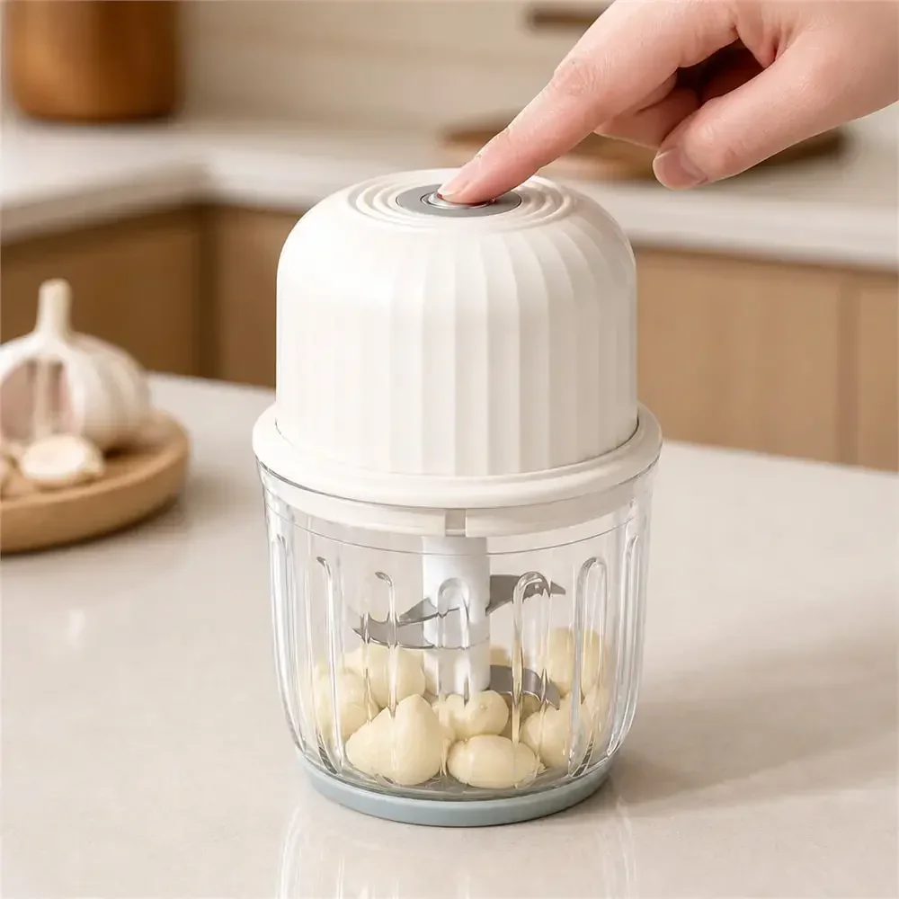 Tritatutto Elettrico Ricaricabile per Aglio e Verdure, Piccolo Utensile da Cucina per Preparazione Alimenti, Accessori per Processore da Cucina, Uso D