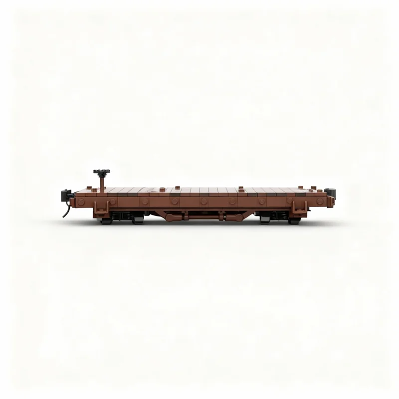 319pcs MOC Train D&RGW Reinforced Rail Flat Car Narrow Gauge Model Building Blocks Architecture Christmas Gifts Toy Creative Art