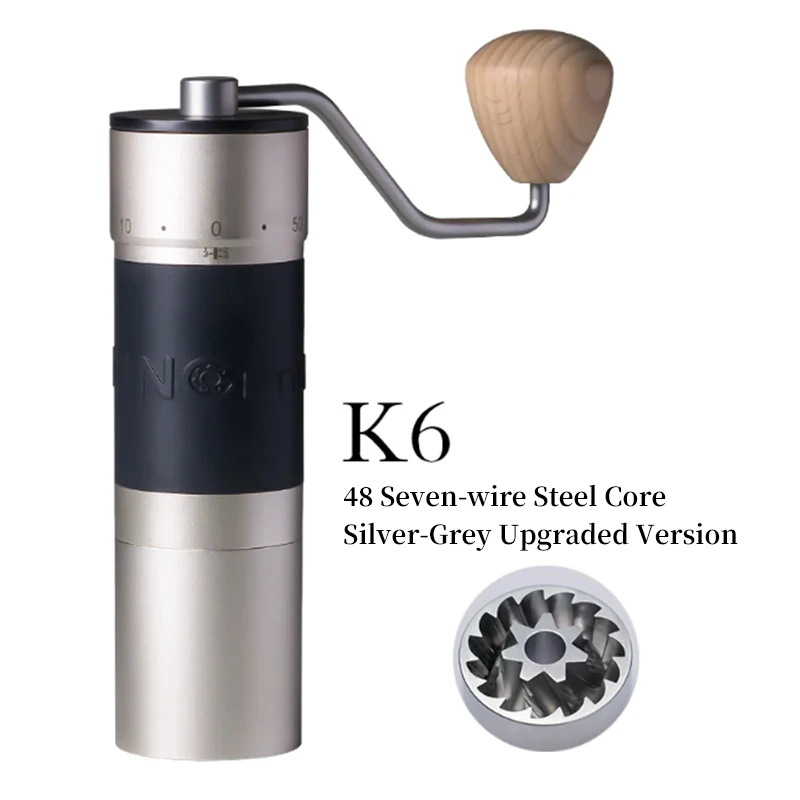 Kingrinder K7 K6 K2 Aluminium Tragbare Kaffeemühle Manuelle Kaffeemühle Hochwertige Mahlwerk-Kernkaffeemühlen 35g