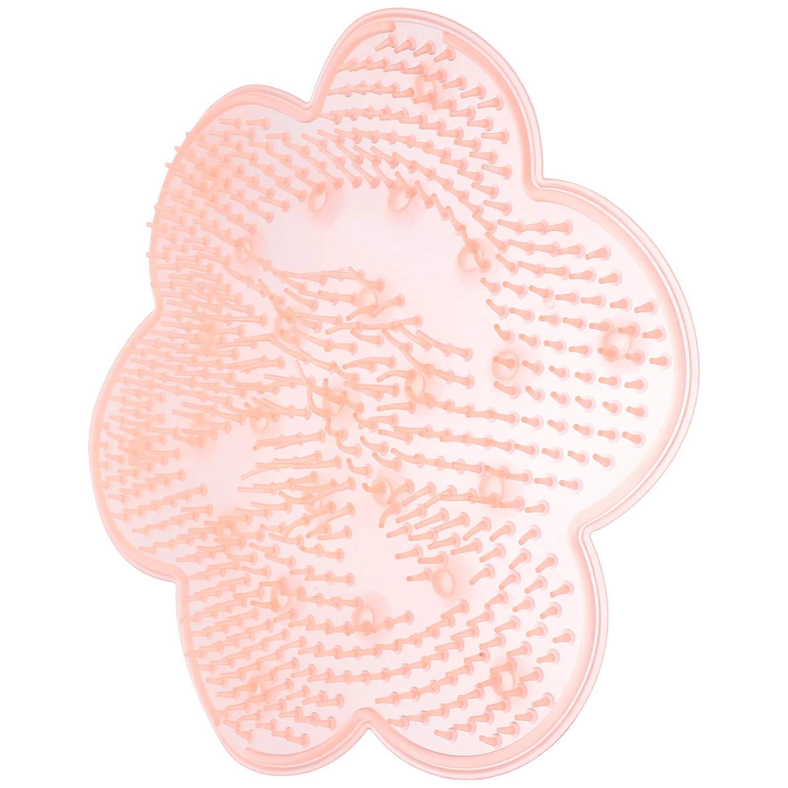 

Bath Room Small Massage Foot Mat with Suction Cup Slicone Skid Resistance Foot Mat Household Bath Room Floor Mat (Pink)