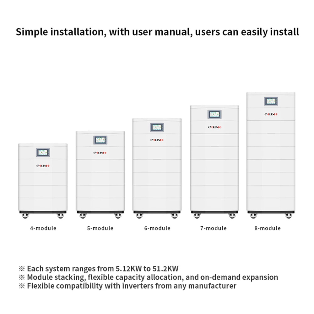 Certified High Voltage 10kWh-20kWh Split Solar Energy Storage System Stackable LiFePO4 Battery for Residential Use