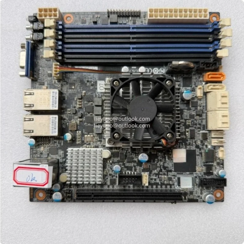 Mini ITX NAS server motherboard CPU D-1521 2 * RJ45 10G LAN, IPMI, DDR4 ECC RAM PCIe x16 slot MB10-DATTO-O7
