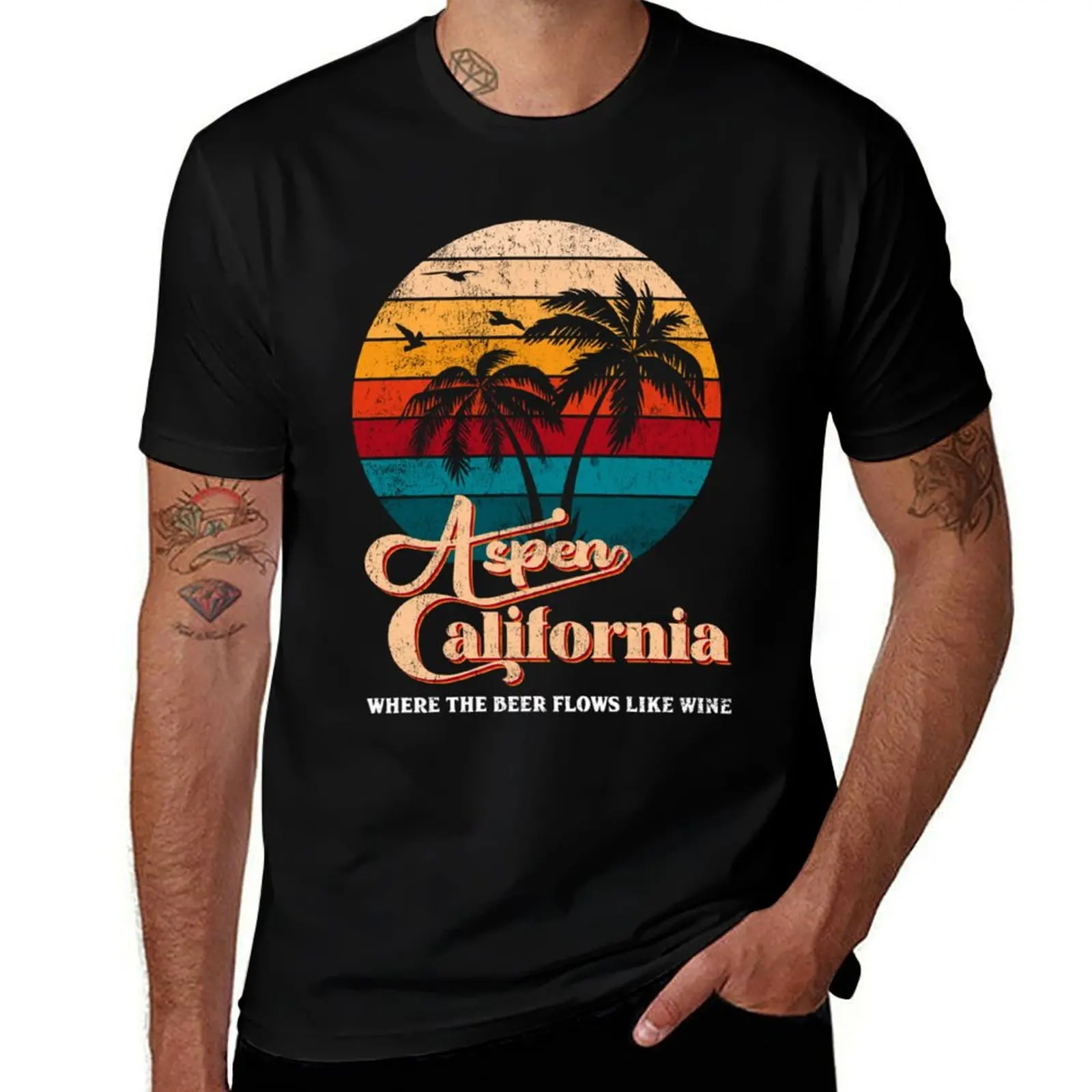 Aspen California My Favorite People T-Shirt vintage clothes korean fashion mens t shirt graphic