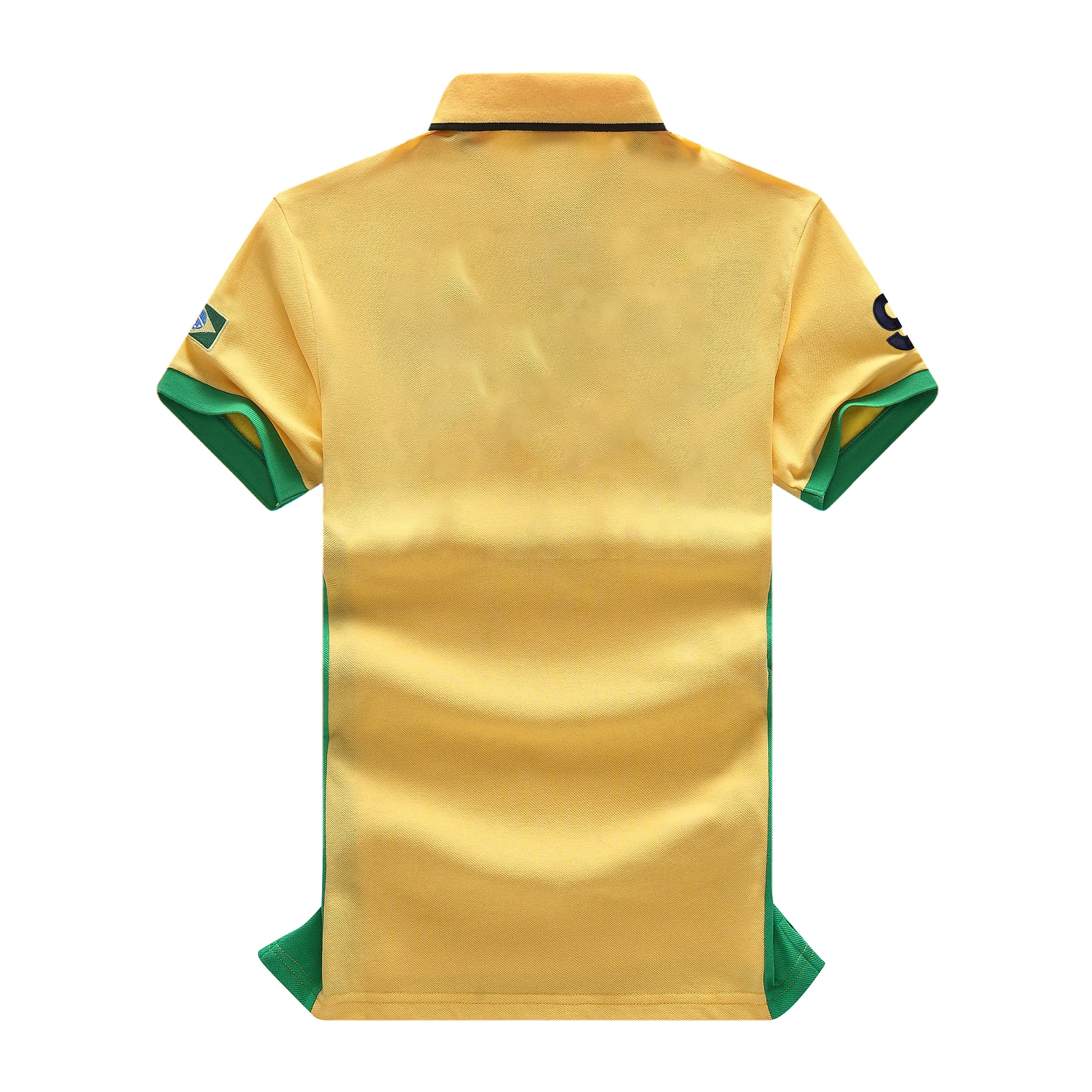 TS Brazil Men's Polo T Shirt Short-sleeved Embroidery Loose Letters Sports Football Golf Fans Popular