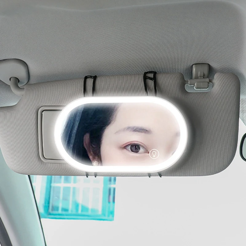 1 Piece Car Makeup Mirror Touch-Control Switch Visor Mirror Interior Accessories Makeup Mirror Set