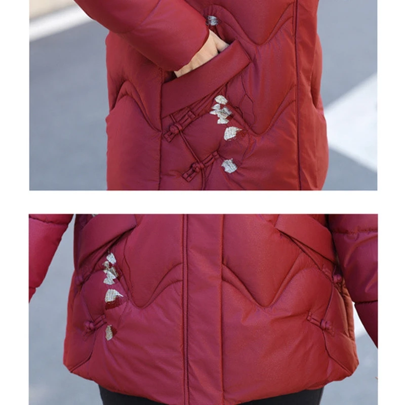 Winter Thick Warm Down Cotton Padded Jackets 2025 New Autumn Jackets Loose Women's Parka Hooded Stand Collar Long Sleeve Outwear