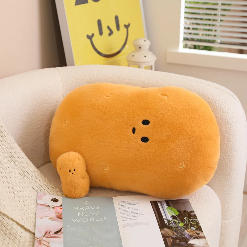 Soft Down Cotton Round Sleeping Potato Plush Pillow Throw Cute Pendant Schoolbag Fashion Decor Stuffed Doll Creative Gift