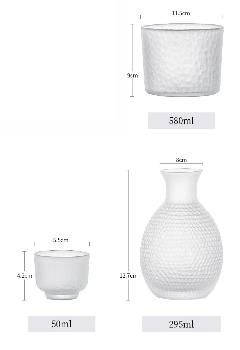 اليابانية الزجاج بار مجموعات الزجاج ساكي النبيذ مجموعة Baijiu ويسكي كوكتيل مجموعة قارورة زجاجية برواري الأسرة جمع كؤوس مشروبات الهدايا