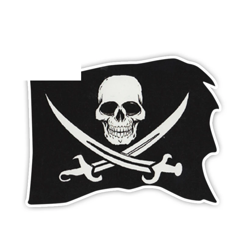 

Funny Stickers Pirate Flag Skull Sword Decal Cover Scratches Car Decoration Supplies Color Can Be Customized, 13cm * 9cm