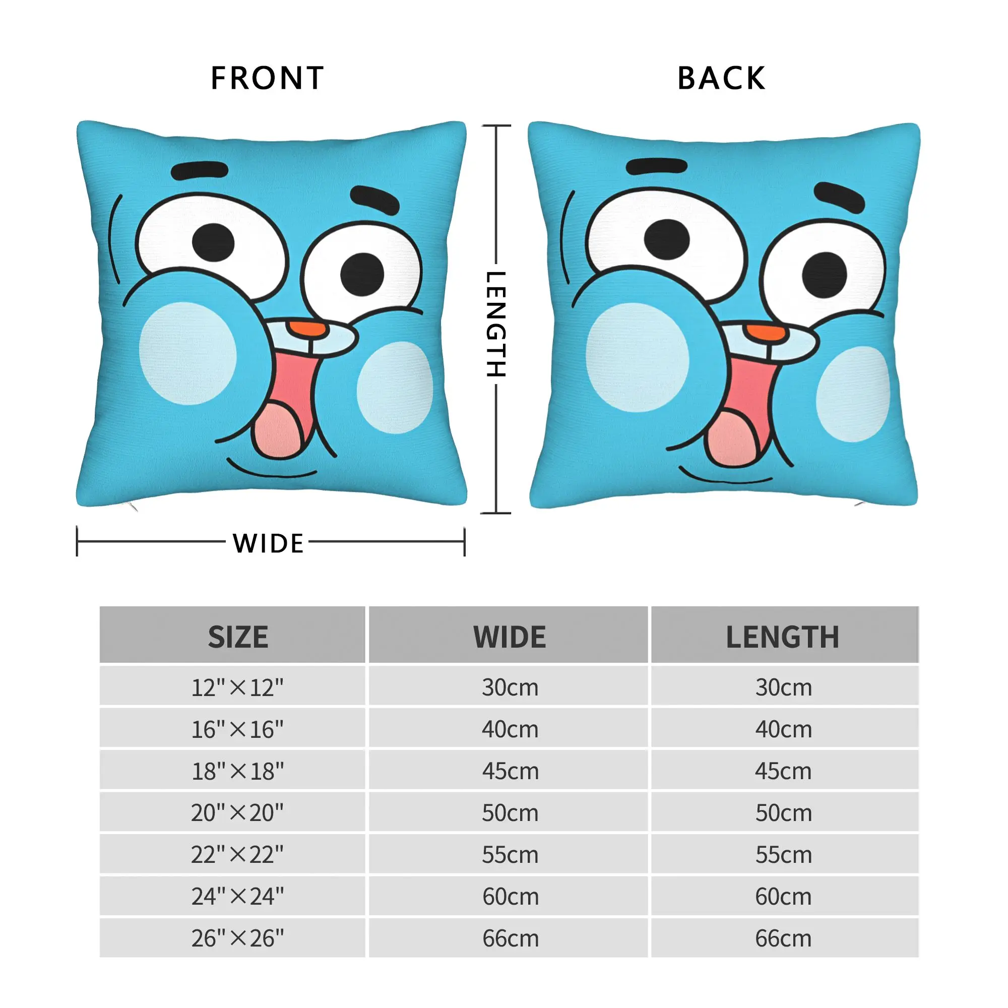 Gumball Gum Ball Watterson Amazing Cartoon  Pillow Cover  Comfy Cushion Cover Fashion Pillow Case For Sofa Home Decor