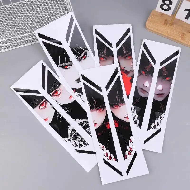 1 زوج تطل عيون دراجة الجبهة شوكة ملصقات مقاوم للماء الدراجة الجبهة شوكة تعليق الشارات للدراجات الجبلية على الطرق الوعرة الدراجة #5