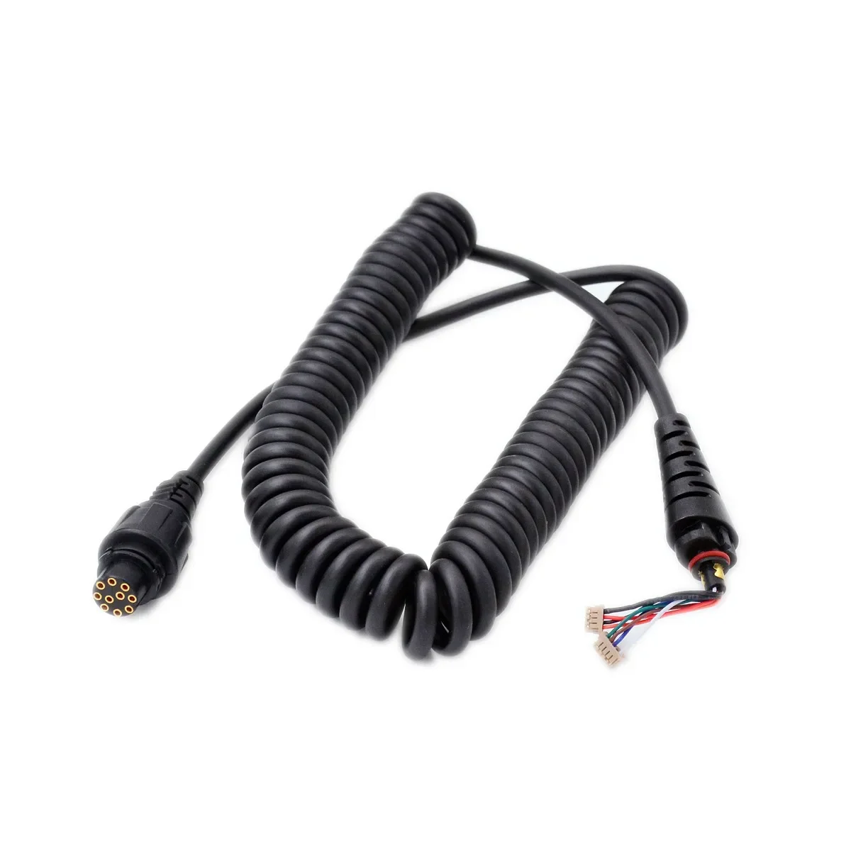 Cable extensor de micrófono SM25A1, 10 pines para altavoz Hytera MD650 MD655 MD652i, accesorio de conector de Cable de resorte estirable