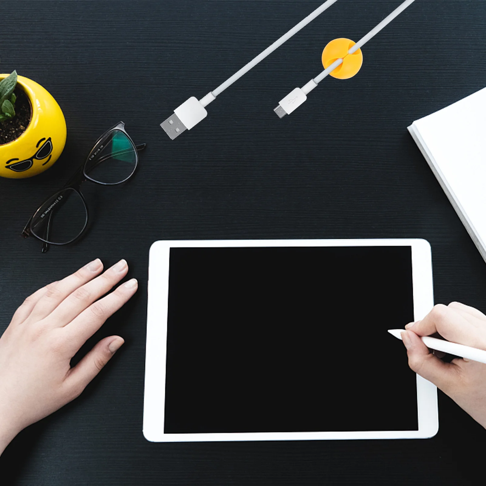 

20Pcs Wire Clip Organizer Multipurpose Self Adhesive Solution for USB Earphone Cables At Home Office Car Wall Mount