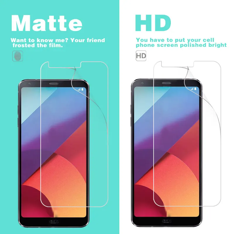 Matte Film & HD Glossy Film For LG G4 G4S G5 G6 G7 K10 ThinQ Plus Mini Pro Stylus Screen Protector Film Cover With Cloth