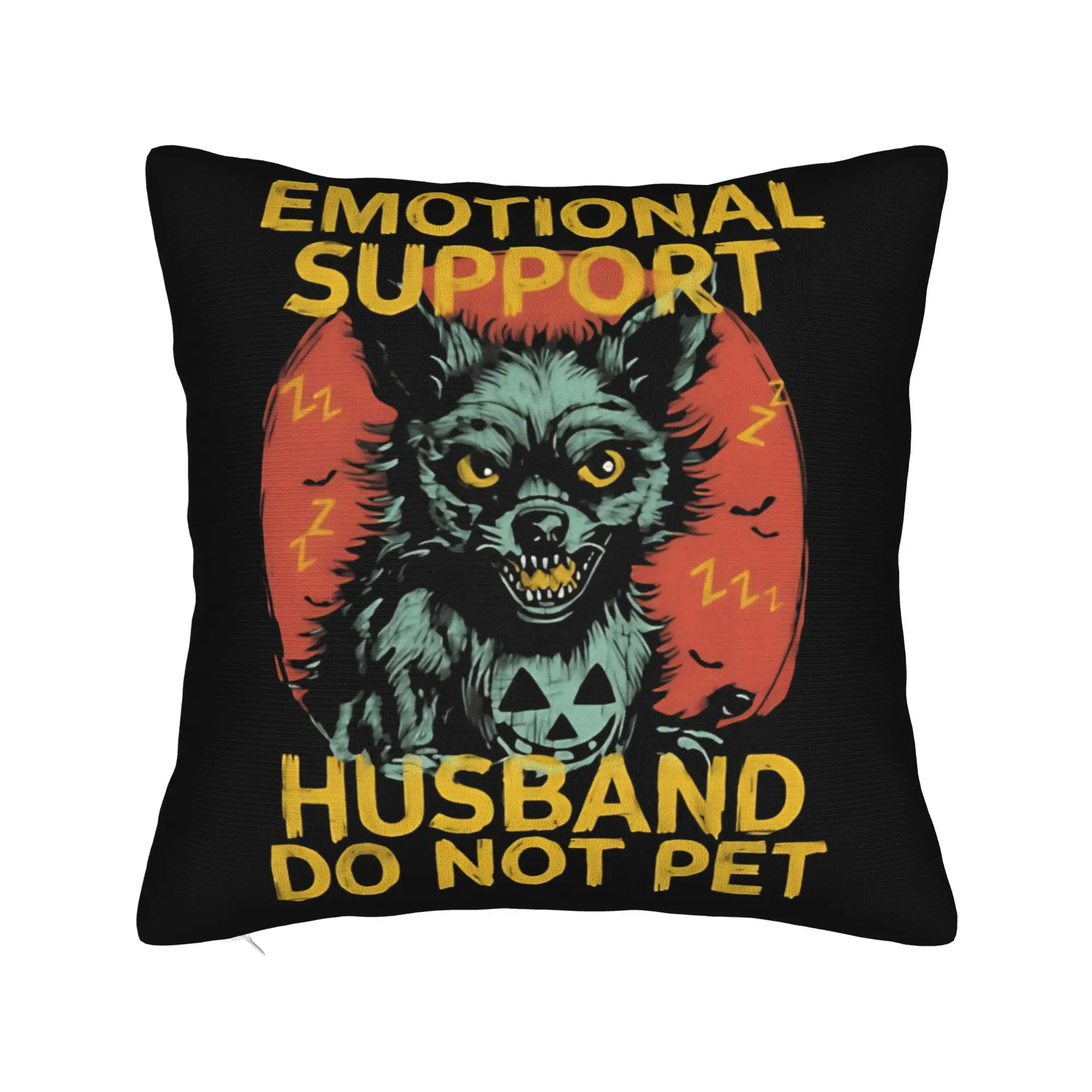 EMOTIONAL SUPPORT HUSBAND DO NOT PET Pillow Case  Vintage Pillow Cover Comfy Pillowcases For Couch Sofa Bedroom