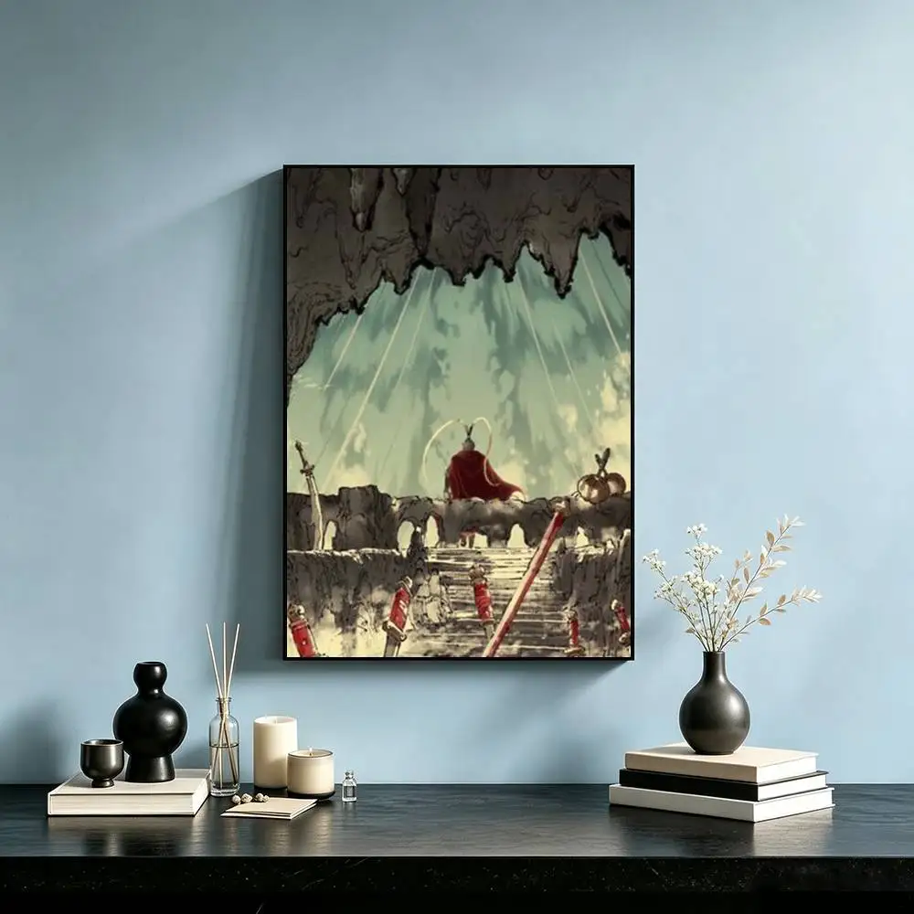 Game cool Black Myth Wukong Poster Waterproof Wall Art Sticker For Bar Living Room Vintage Decor High Quality Print Gift
