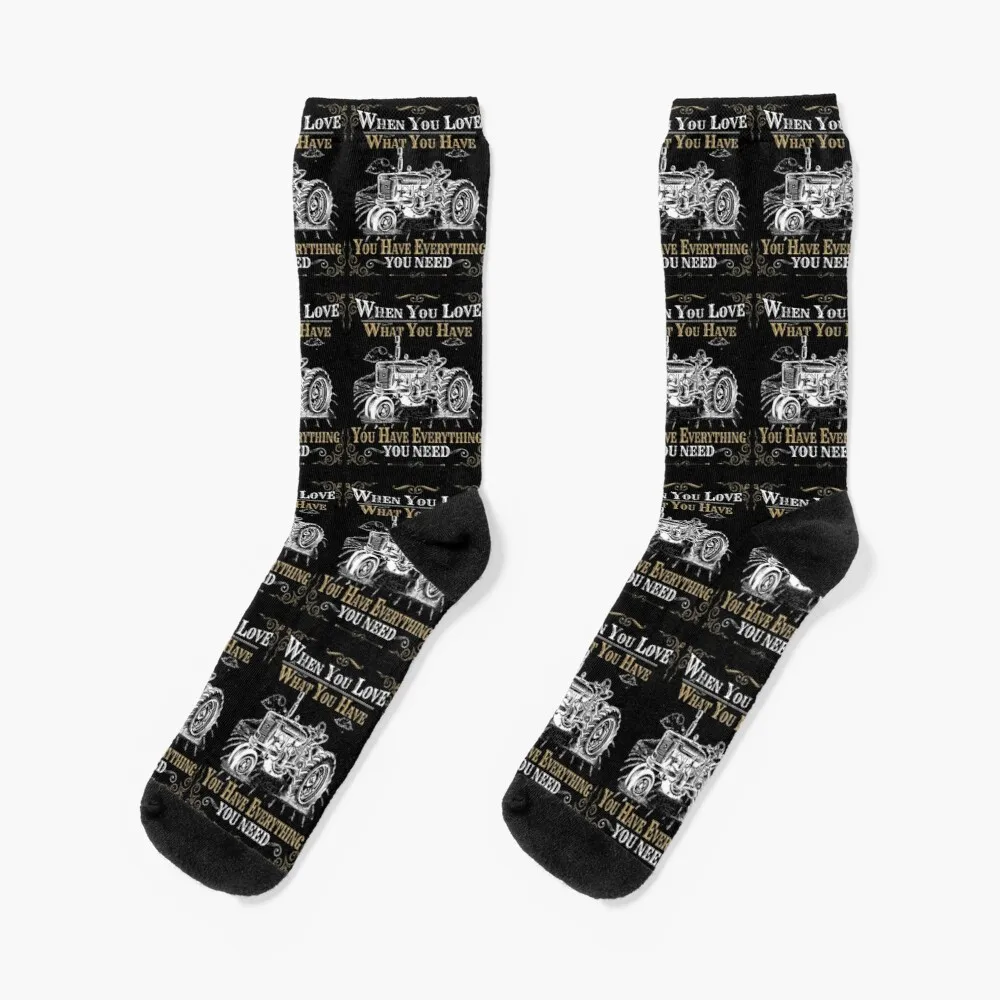 

Tractor saying vintage retro farmer acker gift Socks Compression Stockings Christmas Socks