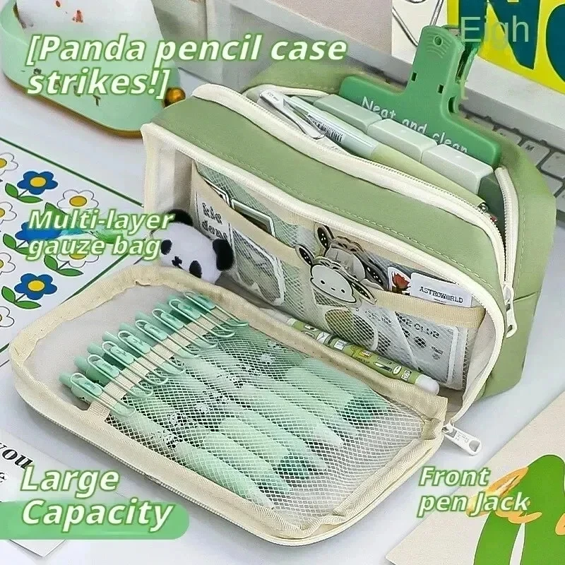 Imagem -02 - Bolsa de Armazenamento de Grande Capacidade com Estojo de Camadas Compartimento Transparente Botão Magnético Flap para Fácil Recuperação