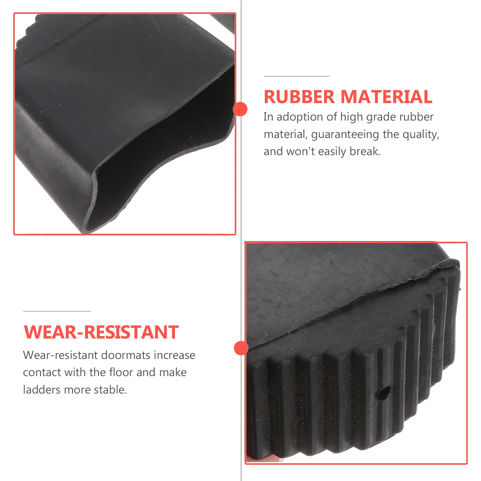 접이식 사다리 다리 캡, 가정용 사다리 다리, 두꺼운 미끄럼 방지 고무 패드, 바닥 보호대 패드, 테이블 발 먼지