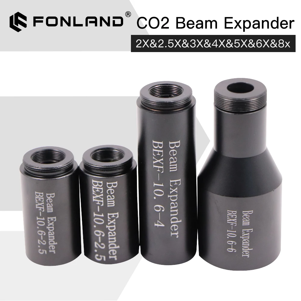 Imagem -02 - Fonland Laser Co2 10600nm Expansor de Feixe Laser 2x 2.5x 3x 4x 5x Galvanômetro Laser Marcação Lentes Óptica Feixe Expandir Peças