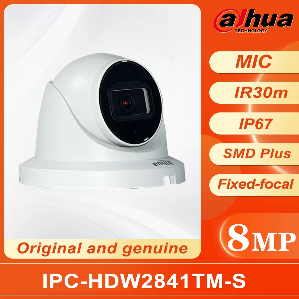 Dahua 8MP IR Fixed-focal Eyeball WizSense Network Camera IPC-HDW2841TM-S